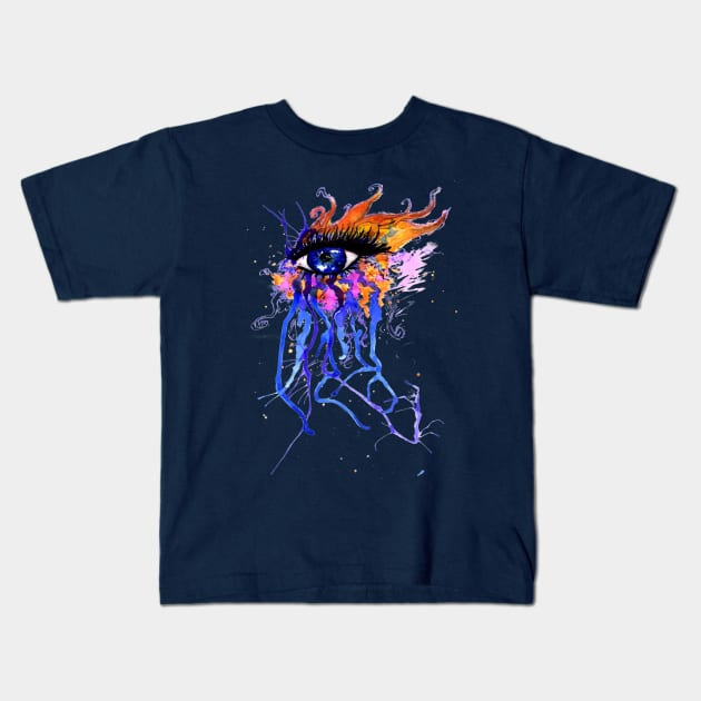 Flamy eye Kids T-Shirt by AnnArtshock